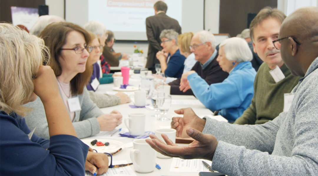 Citizen Panel participants talking about nuances in policymaking