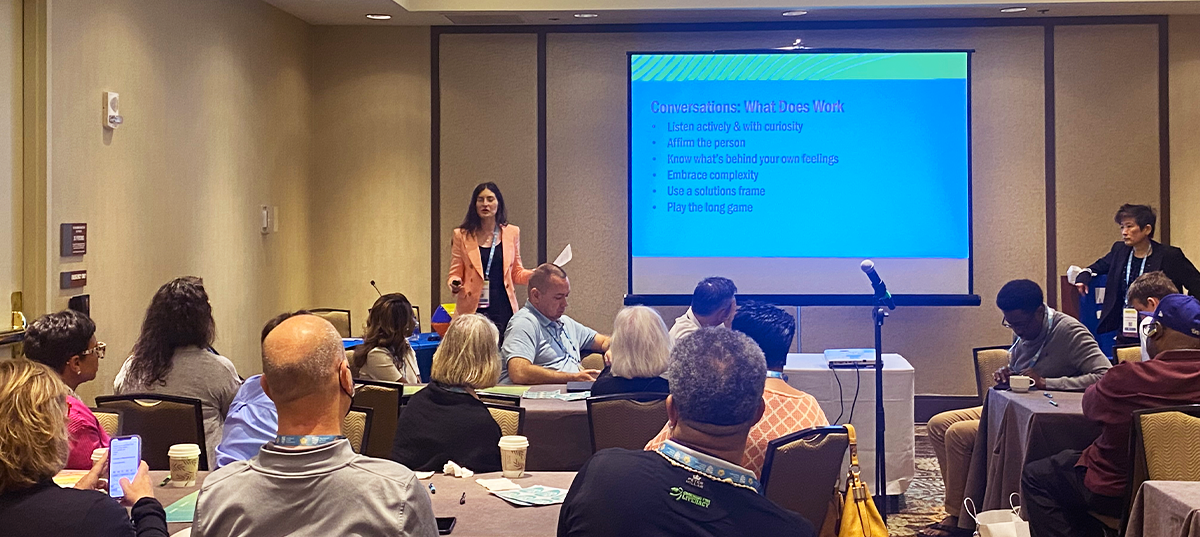 Jillian Youngblood leading a Civic Genius session at the 2022 Council of State Governments Conference